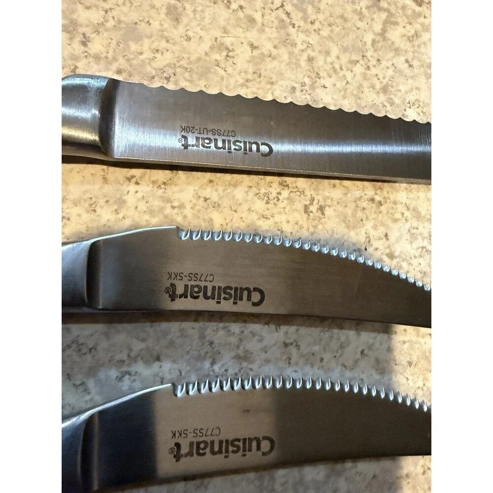 Cuisinart Classic Stainless Steel Serrated Steak Knife Set 6pc + Utility Knife